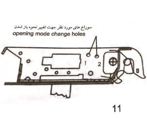 تغییر نحوه باز شدن درب توسط قفل برقی